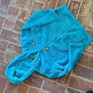 LLBEAN  Hi Pile Sherpa Hoodie Jacket Teal 10-12 Kids